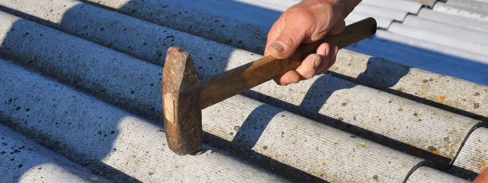 Corrugated roof sheeting removal